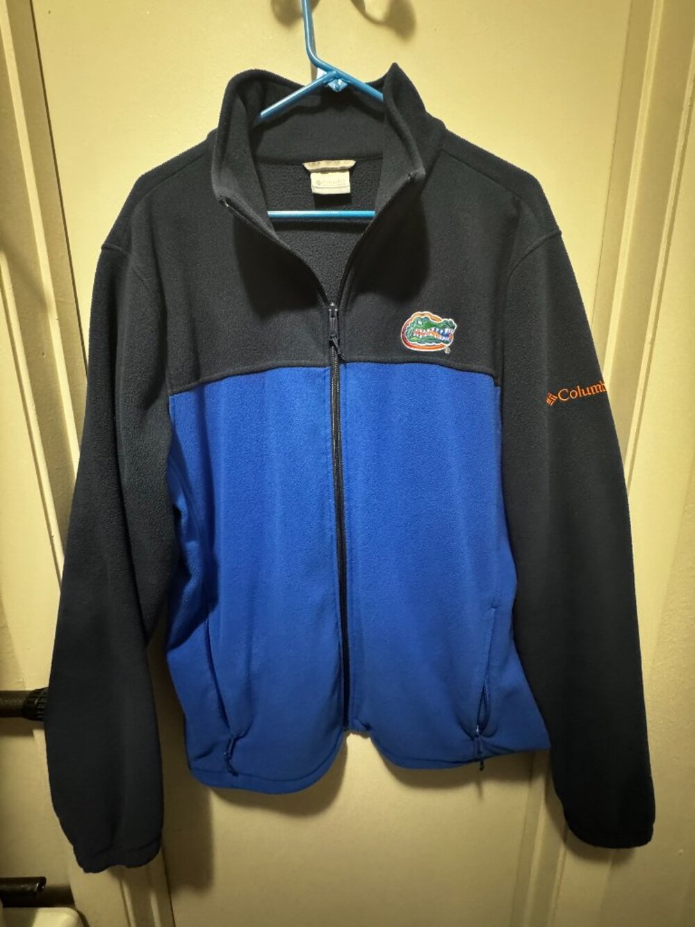 Florida Gators Columbia Fleece Jacket Men's XL Blue Black Full Zip